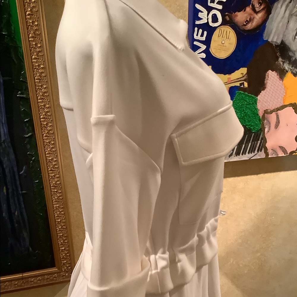 Pocket and zipper detailed midi dress. - Picture 4 of 11